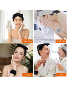 Conjunto de Toallas de Muñeca y Diadema YIFVNGHUI Microfibra 2