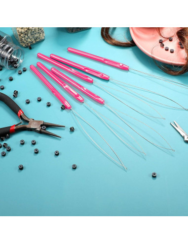 10 Piezas Herramienta de Aguja para Extensiones de Cabello Zonon