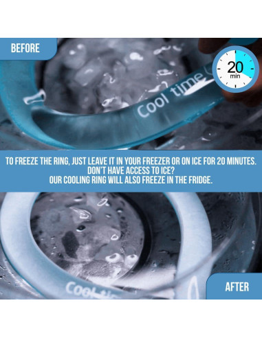 Tubo Enfriador de Cuello CoolTimeUSA Azul Reutilizable 17.78cm