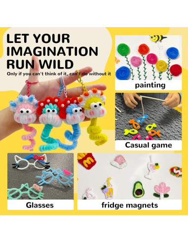 Kit de Manualidades con Limpiapipas ESUOHYM - 300 Varillas Gruesas