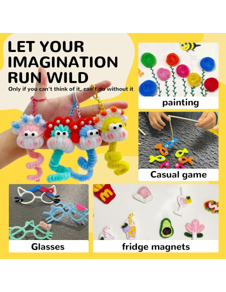 Kit de Manualidades con Limpiapipas ESUOHYM - 300 Varillas Gruesas