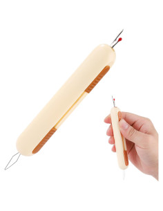 Enhebrador de Agujas y Desgarrador 2 en 1 NQEUEPN Amarillo