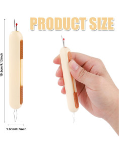 Enhebrador de Agujas y Desgarrador 2 en 1 NQEUEPN Amarillo 2