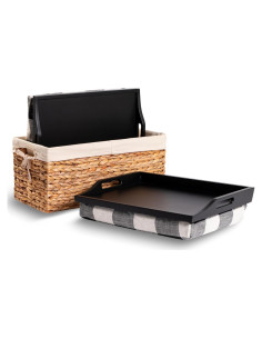 Juego de Bandejas de Cama Rossie Home con Canasta - 2 Piezas