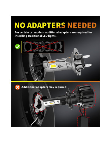 Bombillas LED H7 Termitor 30000LM 6500K 2 Piezas