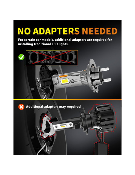 Bombillas LED H7 Termitor 30000LM 6500K 2 Piezas