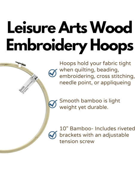 Aro de Bordado de Madera 10" Esenciales Por Artes de Ocio