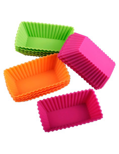 Molde de Silicona para Cupcakes Rectangulares Webake - 12 Tazas