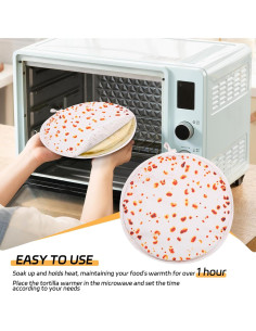 Bolsa Calentadora de Tortillas 30 cm FFPDYBEST Beige Aislada 2