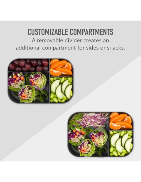 Bandeja de Preparación de Comidas Bentgo Moderna 1300ml Gris