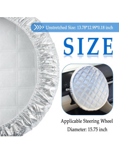 Cubierta de Volante de Coche Figpade 40 cm Protección Solar 2