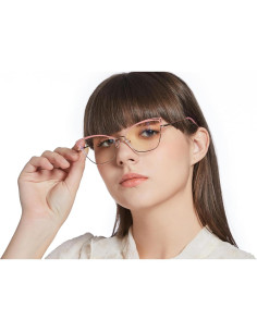 Gafas de luz azul para mujer - Metal Rosa Dorado - Ojo de Gato 2
