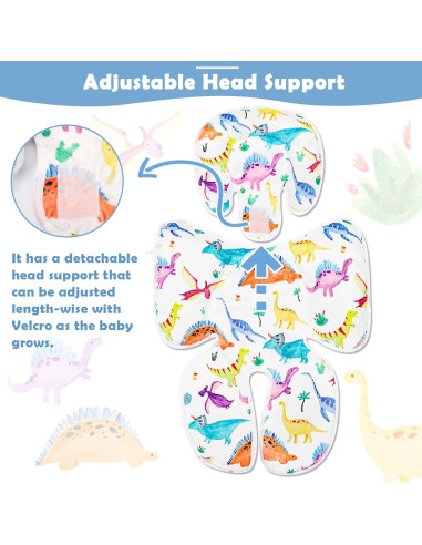 Soporte de Cabeza y Cuerpo para Silla de Auto SWESEN Dinosaurio
