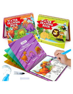 Libros de Pintura Mágica con Agua hapray - 2 Paquete Dinosaurios