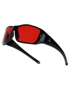 Gafas TIJN para dormir con lentes rojos, bloqueo luz azul 99.9%