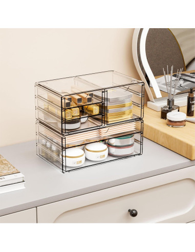 Organizador de Cajones Acrílico Yieach 6 Cajones 28.2x16.5 cm