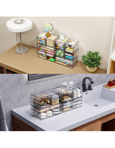 Organizador de Cajones Acrílico Yieach 6 Cajones 28.2x16.5 cm