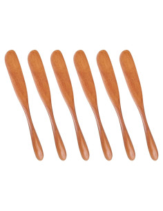 Espátulas de Madera Framendino - 6 Pcs para Mantequilla