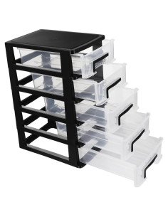 Organizador de Escritorio Gadpiparty 5 Cajones Plástico Negro