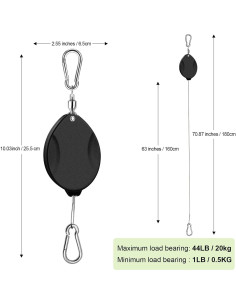 Soporte Retráctil para Plantas ZUZUAN 2 Pcs 20kg Ajustable 2