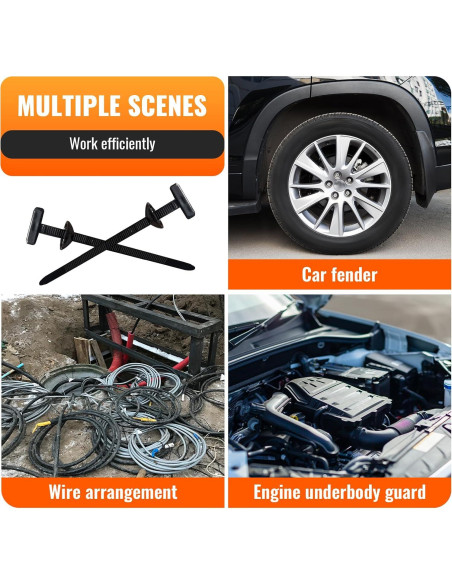 100 Hebillas de Cinta de Cable Nylon Meitelasi - Sujetadores Resistentes