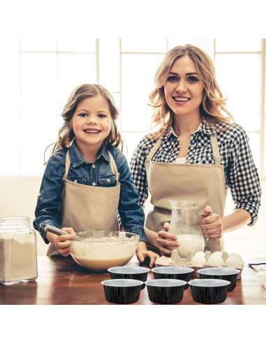 100 Tazas de Aluminio Desechables con Tapas Augoog 125ml