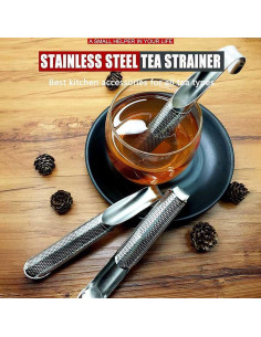 Difusor de Té de Acero Inoxidable Tasunte - 2 Piezas 14x3 cm 2