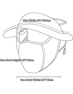 Máscara de Protección Solar Unisex UPF 50+ para Rostro 2