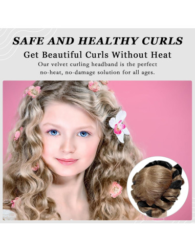 Banda de Cabeza Rizada ZILAMPU 177.8 cm - Rulos Sin Calor