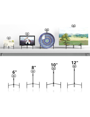 Soporte de Exhibición SVENJBB de Hierro Negro 15 cm Plegable