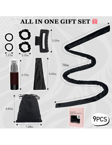 Banda de Cabeza Rizada ZILAMPU 177.8 cm - Rulos Sin Calor