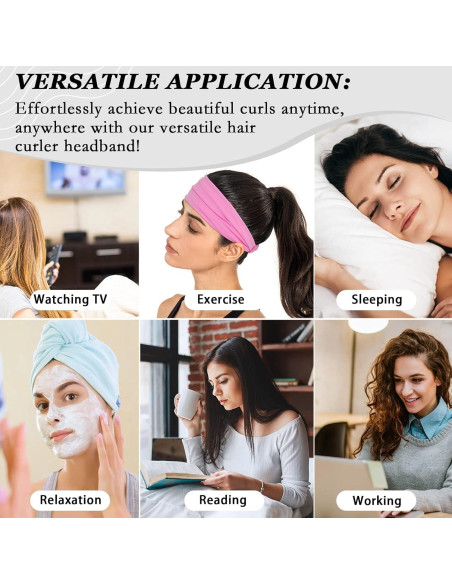 Banda de Cabeza Rizada ZILAMPU 177.8 cm - Rulos Sin Calor