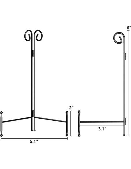 Soporte de Exhibición SVENJBB de Hierro Negro 15 cm Plegable