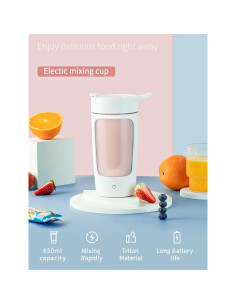 Botella Mezcladora Eléctrica DaaSiGwaa 650 ml Tritan Negro 2