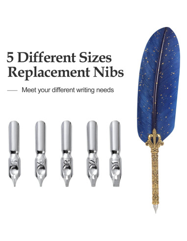 Juego de Pluma y Tinta Karhood con Sello de Cera y 5 Plumillas