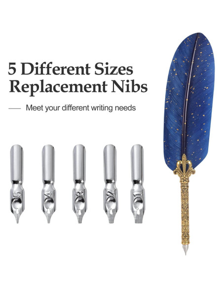 Juego de Pluma y Tinta Karhood con Sello de Cera y 5 Plumillas