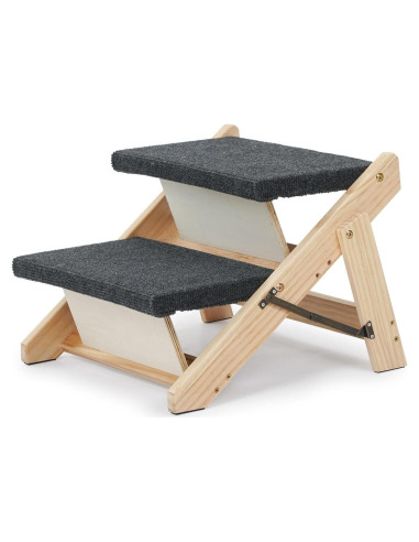 Escalera y Rampa Plegable MEWANG para Mascotas 3 en 1 - Soporta 100 kg