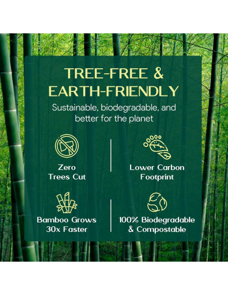 Papel Higiénico de Bambú Palm Naki 3 Capas 4 Rollos 360 Hojas