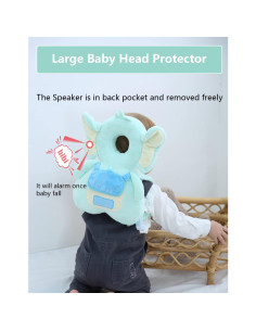 Mochila Protectora de Cabeza para Bebé JunNeng Elefante Azul 2
