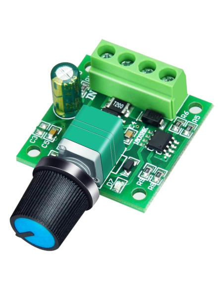 Controlador de Velocidad Motor CC PWM 1.8V-12V 2A ALEDECO