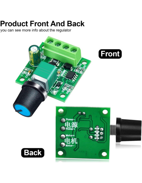 Controlador de Velocidad Motor CC PWM 1.8V-12V 2A ALEDECO