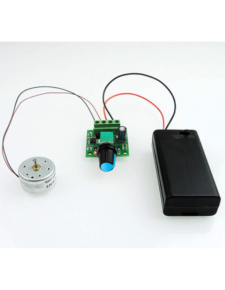 Controlador de Velocidad Motor CC PWM 1.8V-12V 2A ALEDECO