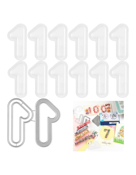 BAOFALI 13 Piezas Juego de Troqueles y Cubiertas Shaker 3D