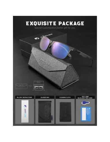 Gafas de Luz Azul ANYLUV AN4554-0, Lentes Claros Anti Fatiga