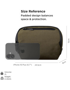 Bolsa de Mensajero EDC ALPAKA Vertex Pouch Mini 2L Verde Militar 2