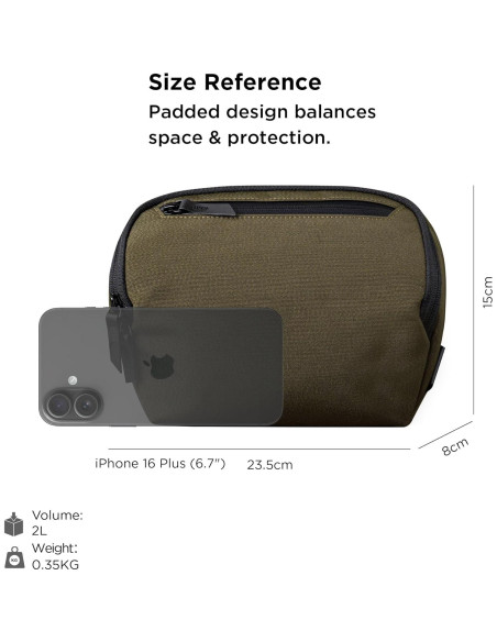 Bolsa de Mensajero EDC ALPAKA Vertex Pouch Mini 2L Verde Militar