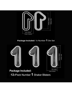 BAOFALI 13 Piezas Juego de Troqueles y Cubiertas Shaker 3D 2