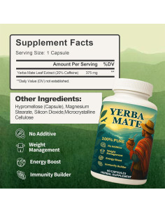 Cápsulas de Yerba Mate Wvnscl - Energía Natural 60 Unidades 2