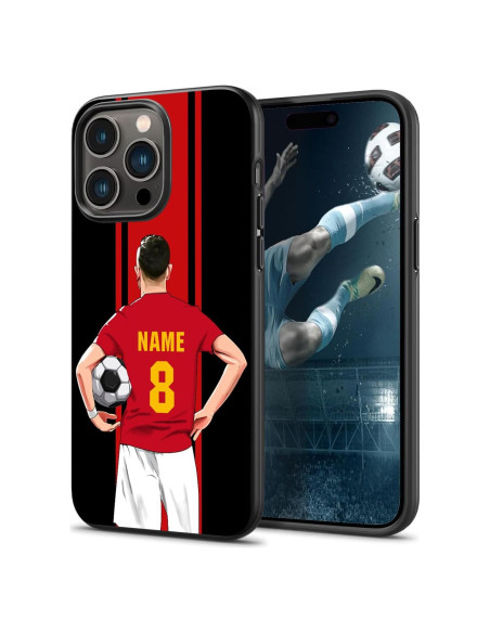 Funda de teléfono personalizada fútbol Oliver para iPhone y Galaxy