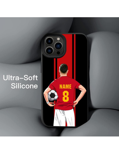 Funda de teléfono personalizada fútbol Oliver para iPhone y Galaxy